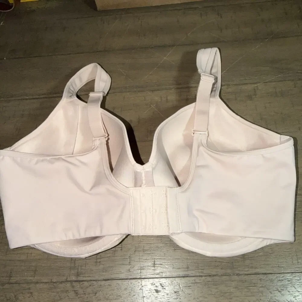 Bali One Smooth U Ultra Lt Minimizer Bra 38DDD 3490 Satin Trim Underwire Womens